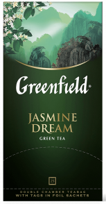 Сlassic green tea Greenfield Jasmine Dream bags, 25 pcs