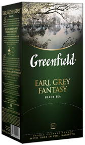 Сlassic black tea Greenfield Earl Grey Fantasy bags, 25 pcs
